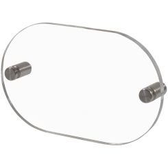 Oval Floating Acrylic Wall Frame with Metal Standoffs